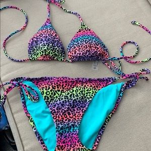 Victoria secret rainbow cheetah bikini